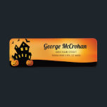 Halloween Pumpkin Return Address Label<br><div class="desc">Halloween Pumpkin Return Address Label. For further customisation,  please click the "Customise it" button and use our design tool to modify this template.</div>
