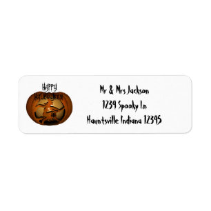 Halloween Pumpkin Return Address Label