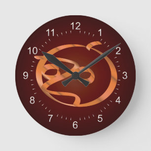 Halloween pumpkin round clock
