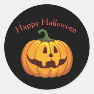 Halloween Pumpkin Round Sticker