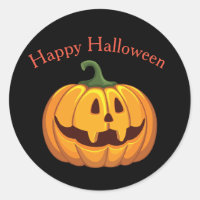 Halloween Pumpkin Round Sticker