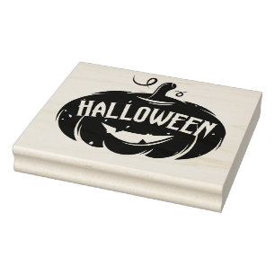 Halloween Pumpkin Rubber Stamp
