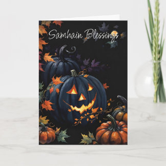 Halloween Pumpkin Samhain Night Pagan Blessings Card