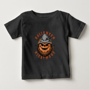 Halloween Pumpkin Scarecrow Design Baby T-Shirt