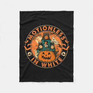 Halloween Pumpkin Scary Fun Motionlesses In White Fleece Blanket