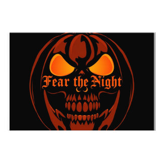 Halloween pumpkin, Scary pumpkin, Fear the night Photo Print