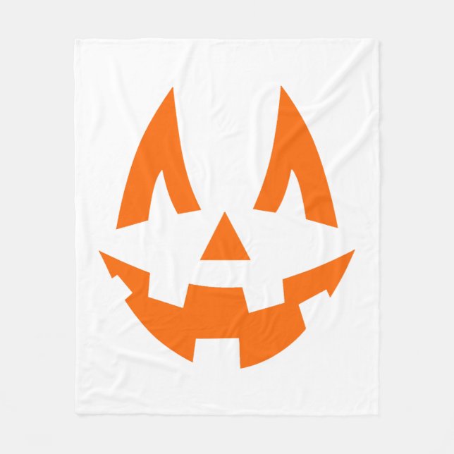 Halloween Pumpkin Scary Smile Face Fleece Blanket (Front)