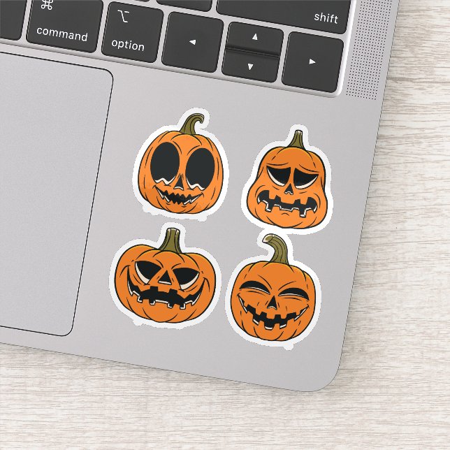 Halloween pumpkin scary sticker collection (Detail)