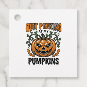 Halloween Pumpkin Shirt Vintage Engraving Joke_1 Favour Tags