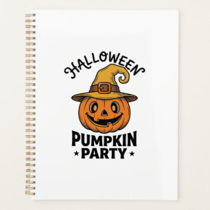 Halloween Pumpkin Shirt Vintage Witch Hat Fun_1 Planner