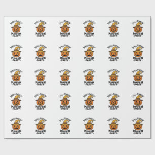Halloween Pumpkin Shirt Vintage Witch Hat Fun_1 Wrapping Paper