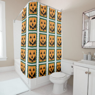 HALLOWEEN PUMPKIN SHOWER CURTAIN