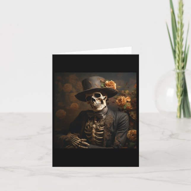 Halloween Pumpkin Skeleton Ghosts Spooktacular Sty Card (Front)