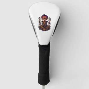 Halloween Pumpkin Skeleton Magic Portal Flames_1 Golf Head Cover