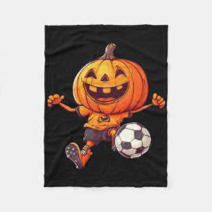 Halloween Pumpkin Skeleton Soccer Footll Costume B Fleece Blanket