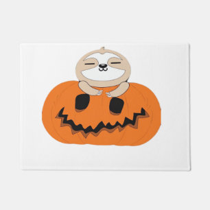 Halloween Pumpkin Sloth Classic T-Shirt Doormat