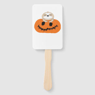 Halloween Pumpkin Sloth Classic T-Shirt Hand Fan