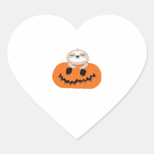 Halloween Pumpkin Sloth Classic T-Shirt Heart Sticker