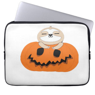 Halloween Pumpkin Sloth Classic T-Shirt Laptop Sleeve