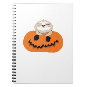 Halloween Pumpkin Sloth Classic T-Shirt Notebook