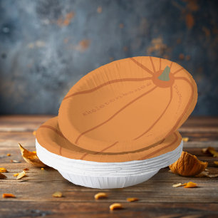 Halloween Pumpkin Smash Party Orange Paper Bowls Paper Plate