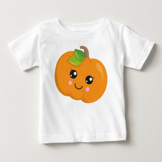 Halloween Pumpkin, Smiling Pumpkin, Trick Or Treat Baby T-Shirt (Front)