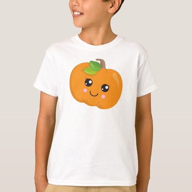 Halloween Pumpkin, Smiling Pumpkin, Trick Or Treat T-Shirt (Front)