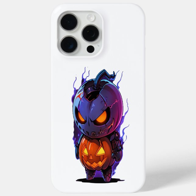 Halloween Pumpkin Soldier | Pumpkin Cyborg Warrior Case-Mate iPhone Case (Back)