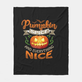 Halloween Pumpkin Spice Everything Nice Jack-O'-La Fleece Blanket