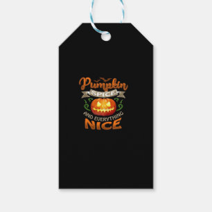 Halloween Pumpkin Spice Everything Nice Jack-O'-La Gift Tags