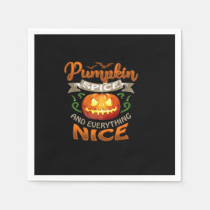Halloween Pumpkin Spice Everything Nice Jack-O'-La Napkin