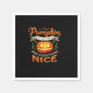 Halloween Pumpkin Spice Everything Nice Jack-O'-La Napkin