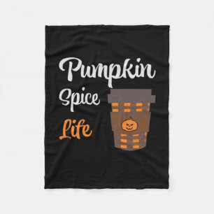 Halloween Pumpkin Spice Life Birthday Fleece Blanket