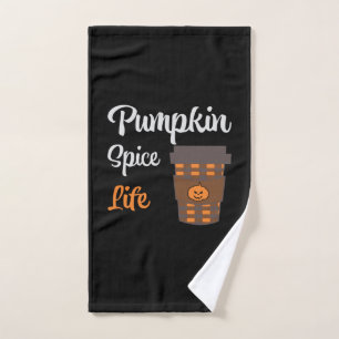 Halloween Pumpkin Spice Life Birthday Hand Towel