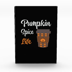 Halloween Pumpkin Spice Life Birthday Photo Block