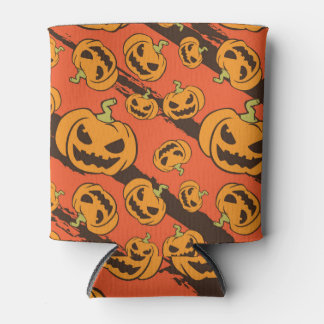 Halloween Pumpkin: Spooky Seamless Pattern Can Cooler