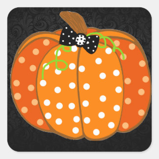 Halloween Pumpkin Square Sticker