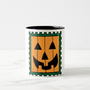 HALLOWEEN PUMPKIN STAMP Two-Tone COFFEE MUG