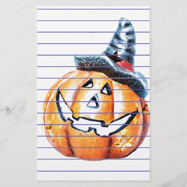 Halloween Pumpkin Stationery (Front)