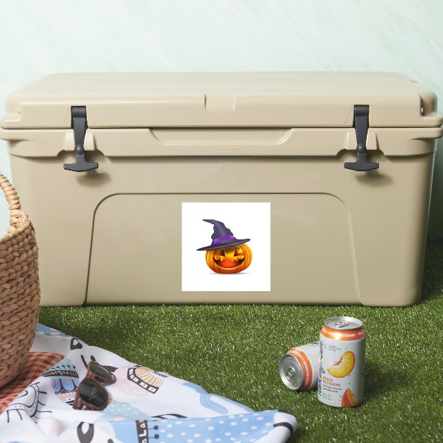 Halloween Pumpkin Sticker (Cooler)