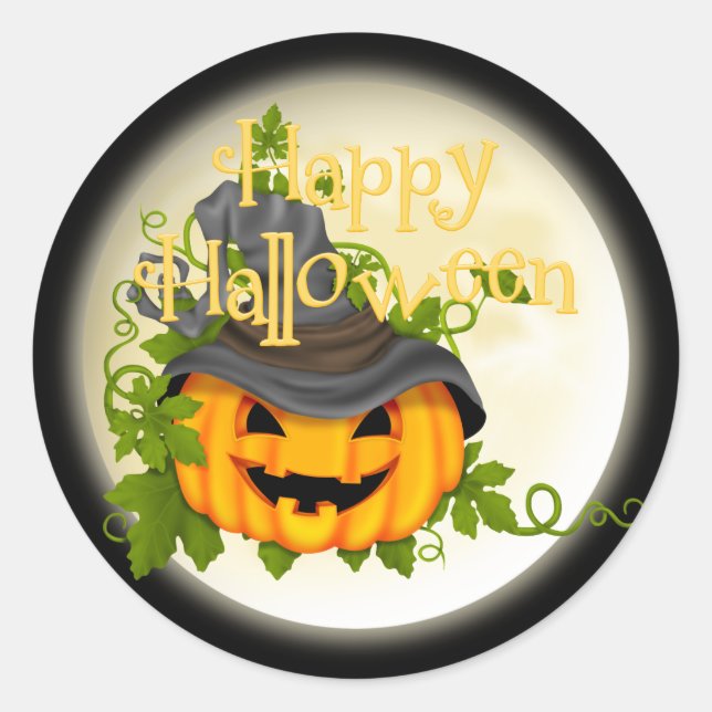 Halloween Pumpkin sticker (Front)