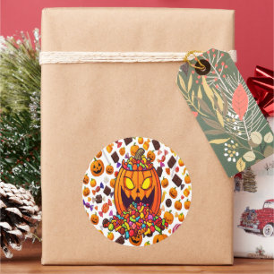 Halloween Pumpkin Sticker Gift