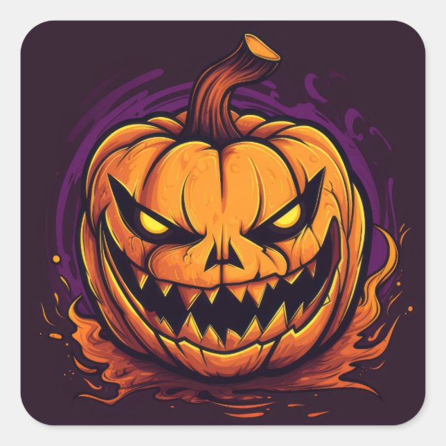 Halloween Pumpkin Stickers (Front)