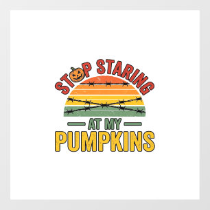 Halloween Pumpkin Stop Staring Funny Vintage_1