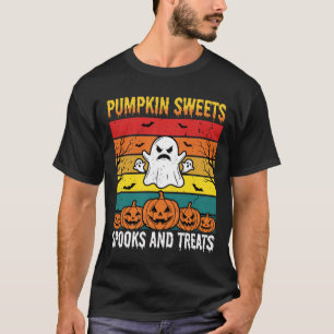 Halloween Pumpkin Sweets Spooks and Treats Ghost T-Shirt