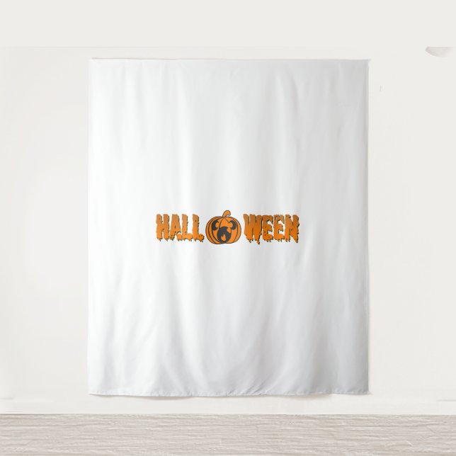 Halloween Pumpkin                         Tapestry (Front)