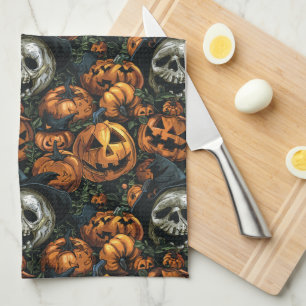  Halloween Pumpkin  Tea Towel