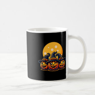 Halloween Pumpkin Threefold Witch Hat Tee Kids Adu Coffee Mug
