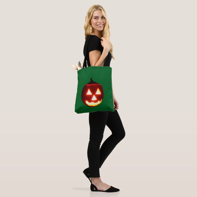 Halloween Pumpkin Tote Bag (On Model)