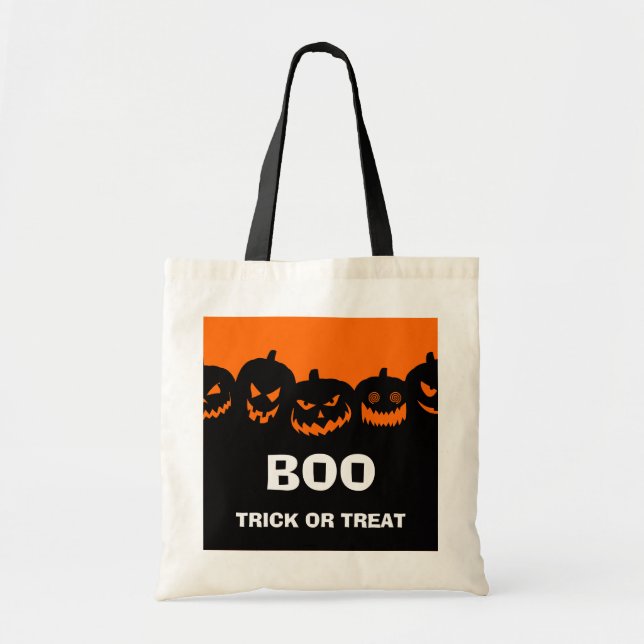 Halloween Pumpkin Trick or Treat Candy Bag (Front)